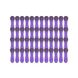 Pinzas para colgar la ropa - Tacto suave y extremos blandos - 48 unidades (Púrpura)